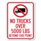 Signmission No Trucks Over Editable Weight Beyond This Point with Graphic Parking, A-1824-23555 A-1824-23555 - alternate 1